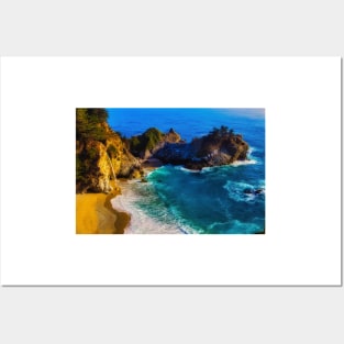 Wonderful Big Sur Waterfall Posters and Art